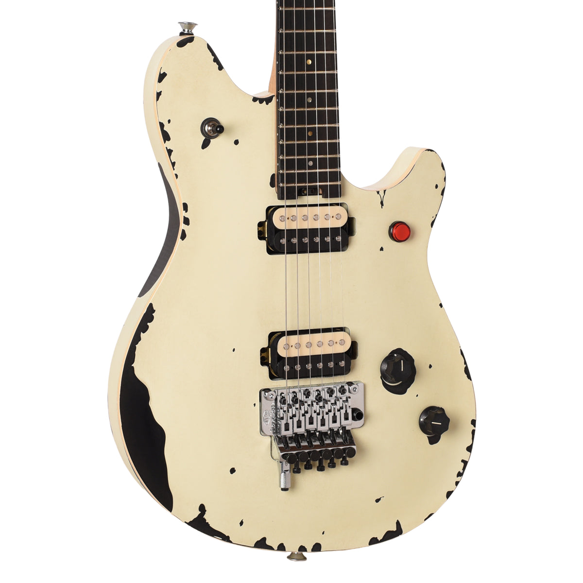 EVH Limited Edition Wolfgang Special Striped Series Distressed Ivory Electric Guitars