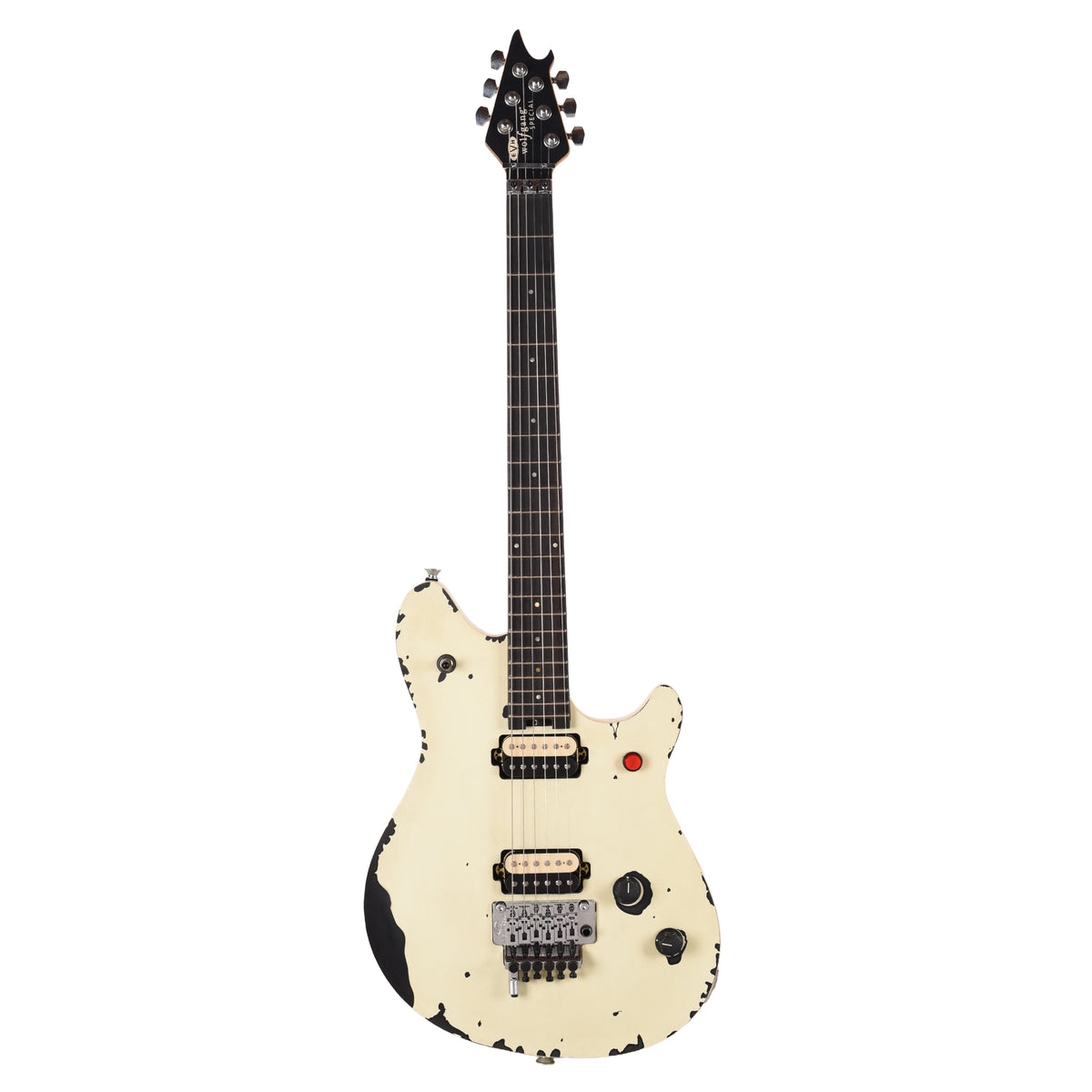 EVH Limited Edition Wolfgang Special Striped Series Distressed Ivory Electric Guitars