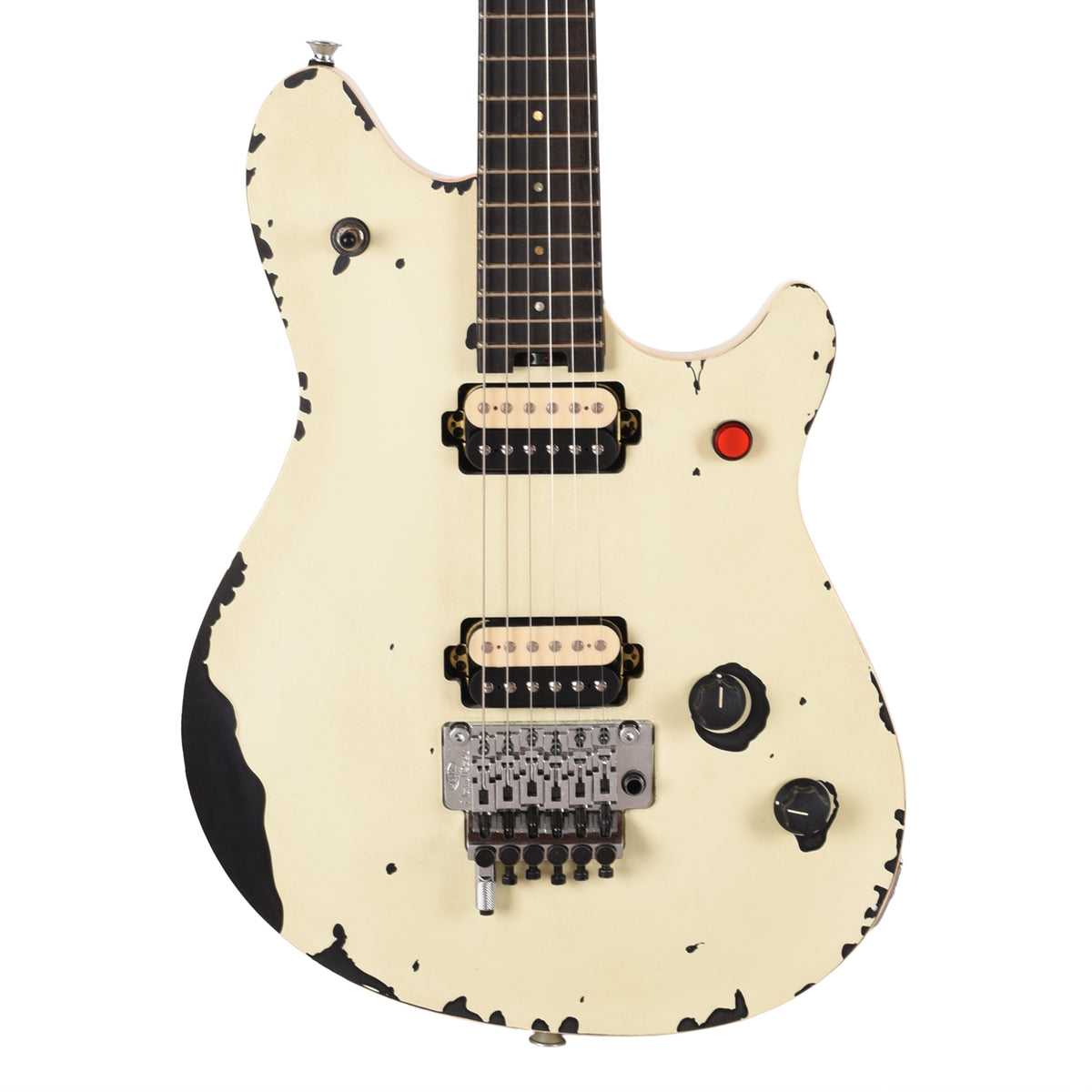EVH Limited Edition Wolfgang Special Striped Series Distressed Ivory Electric Guitars