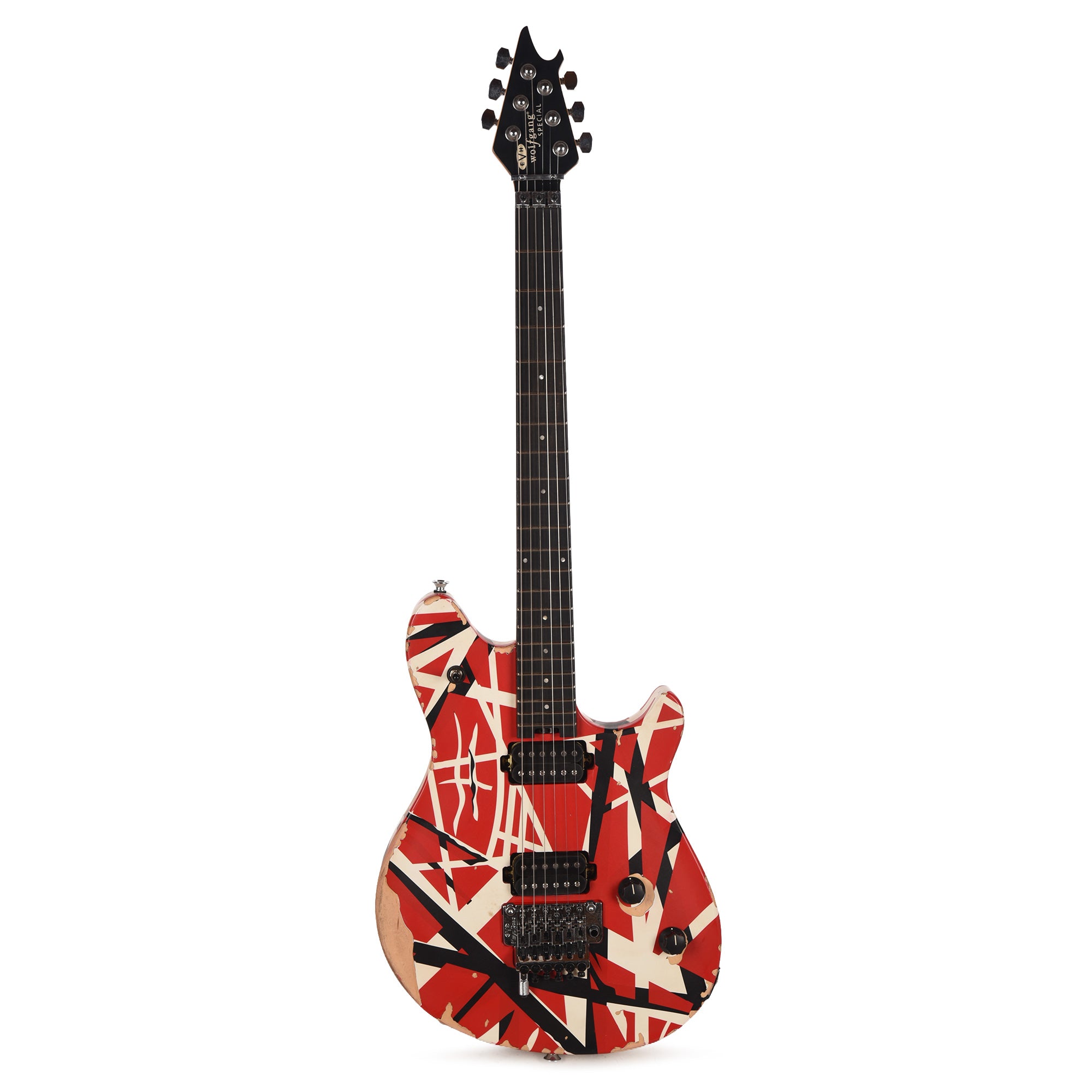 EVH Limited Edition Wolfgang Special Striped Series Red/Black/White Aged Electric Guitars