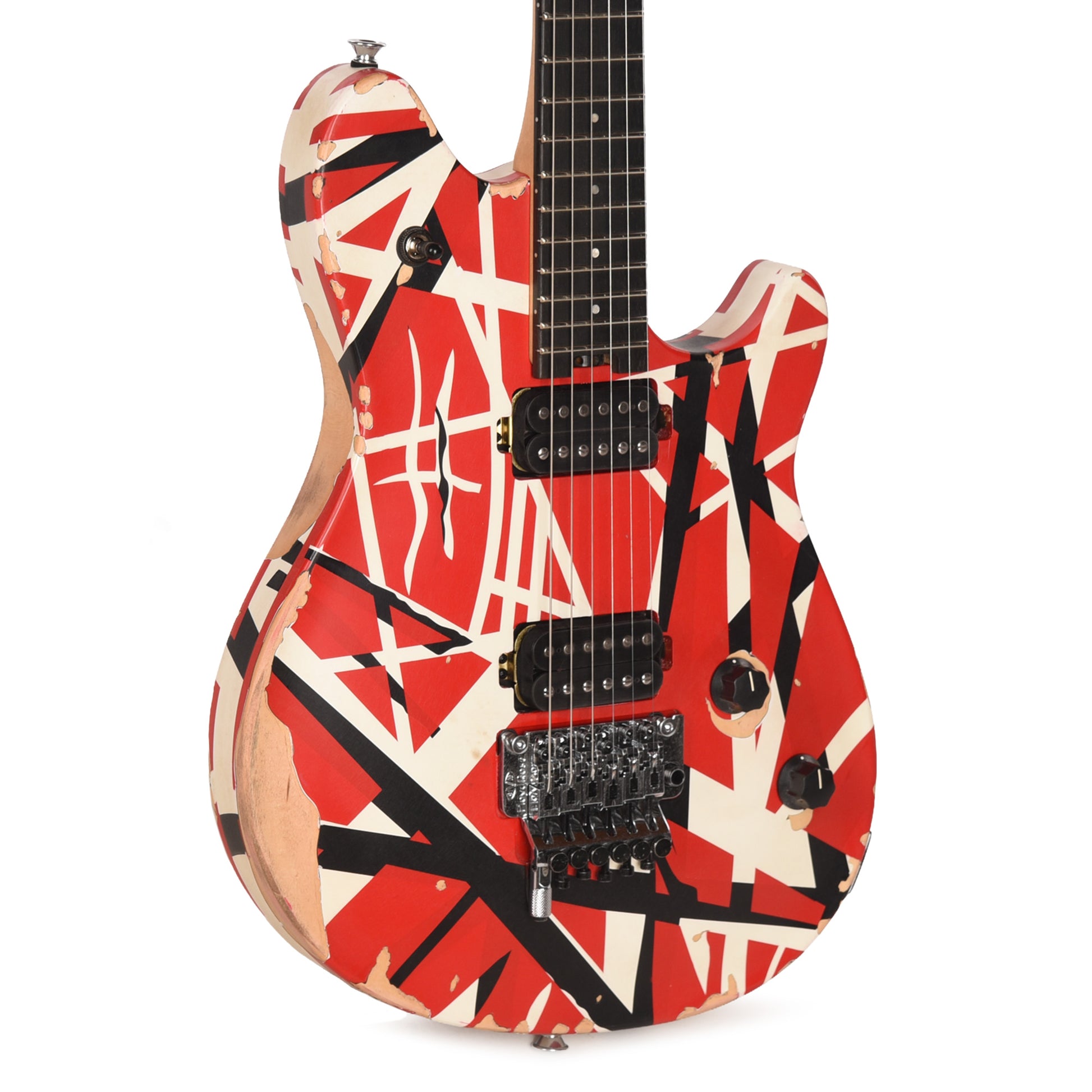 EVH Limited Edition Wolfgang Special Striped Series Red/Black/White Aged Electric Guitars