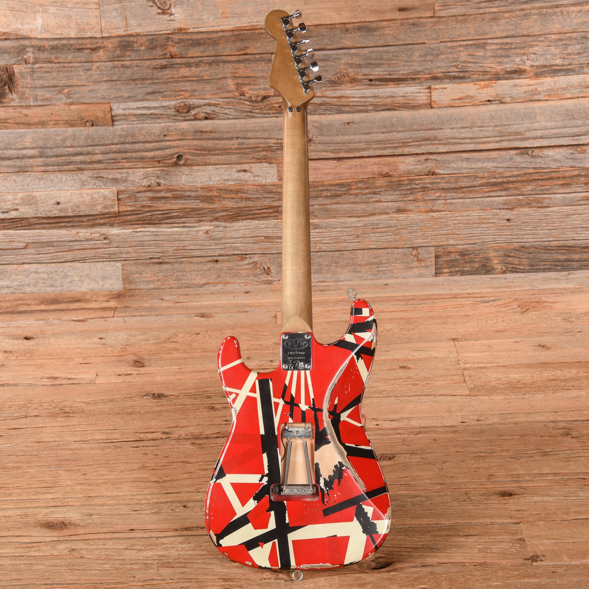 EVH Striped Series Frankenstein Red, Black, and White 2021 Electric Guitars