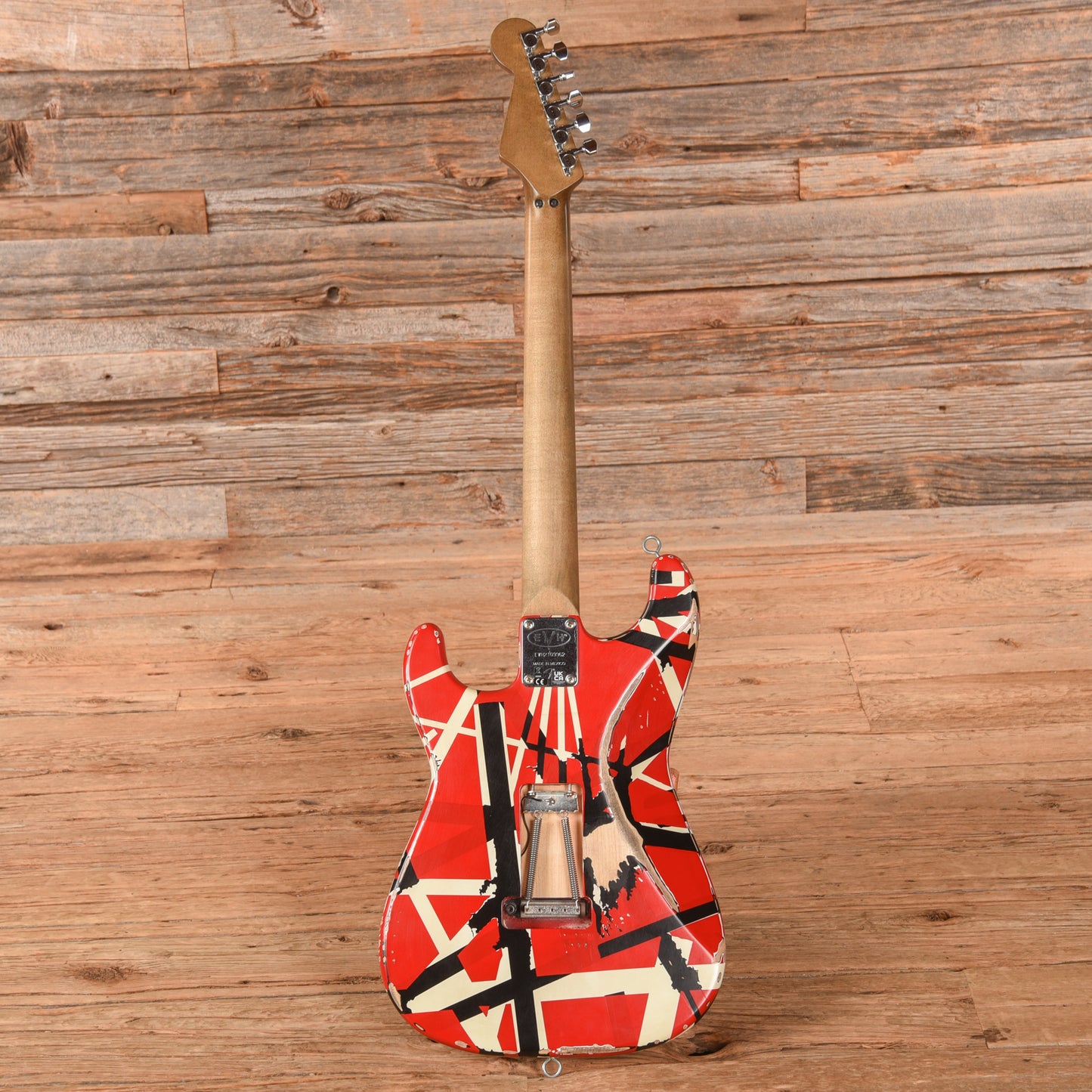 EVH Striped Series Frankenstein Red, Black, and White 2021 Electric Guitars