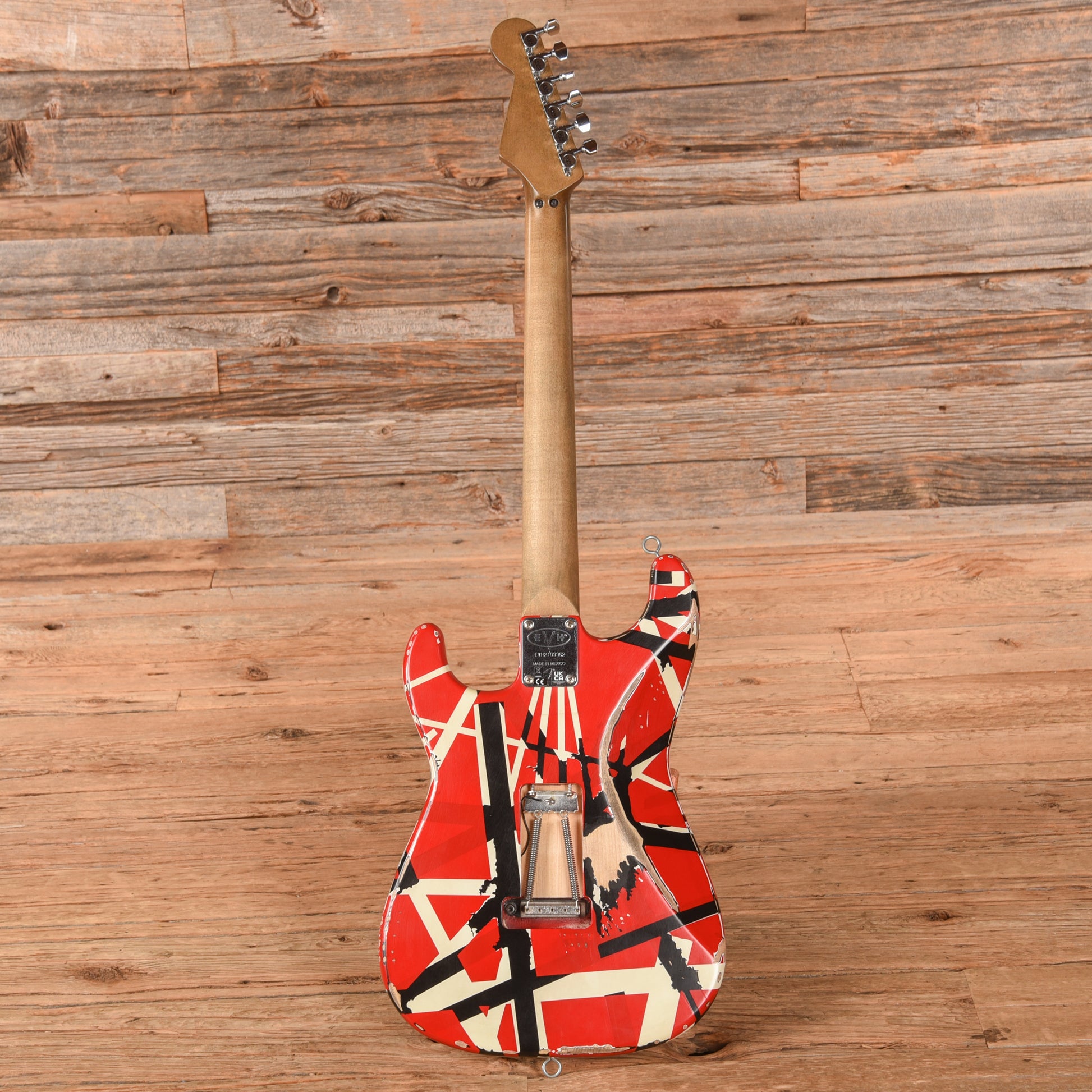 EVH Striped Series Frankenstein Red, Black, and White 2021 Electric Guitars