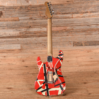 EVH Striped Series Frankenstein Red, Black, and White 2021 Electric Guitars