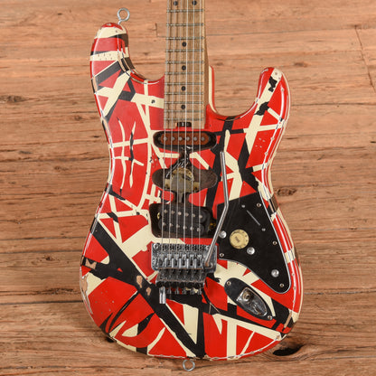EVH Striped Series Frankenstein Red, Black, and White 2021 Electric Guitars