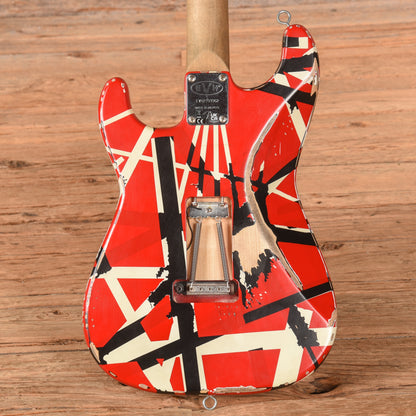 EVH Striped Series Frankenstein Red, Black, and White 2021 Electric Guitars