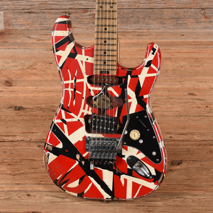 EVH Striped Series Frankenstein Relic Red / White / Black 2026 Electric Guitars