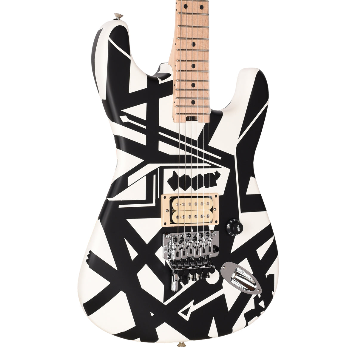 EVH Striped Series Shapes EVH White and Black Electric Guitars