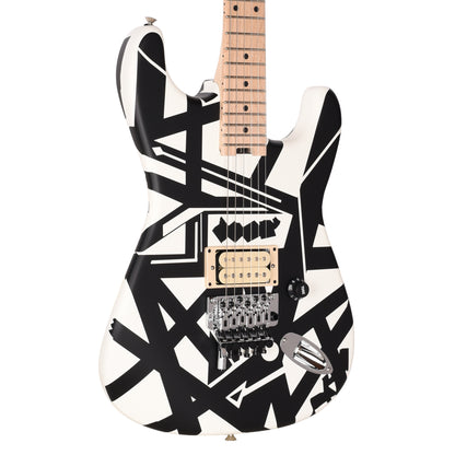 EVH Striped Series Shapes EVH White and Black Electric Guitars