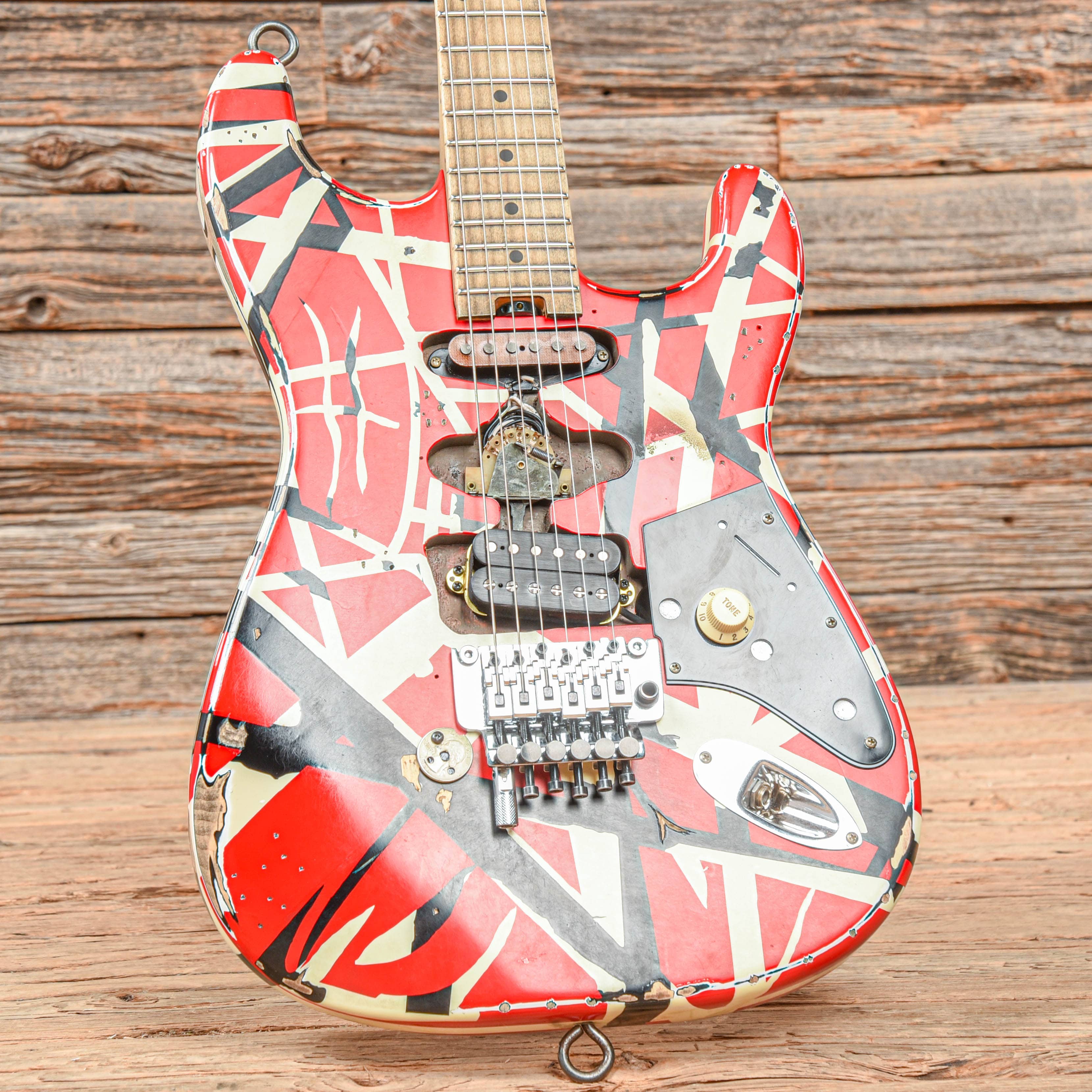 EVH Frankie Red/White/Black Relic Red/White/Black 2021 Electric Guitars / Solid Body