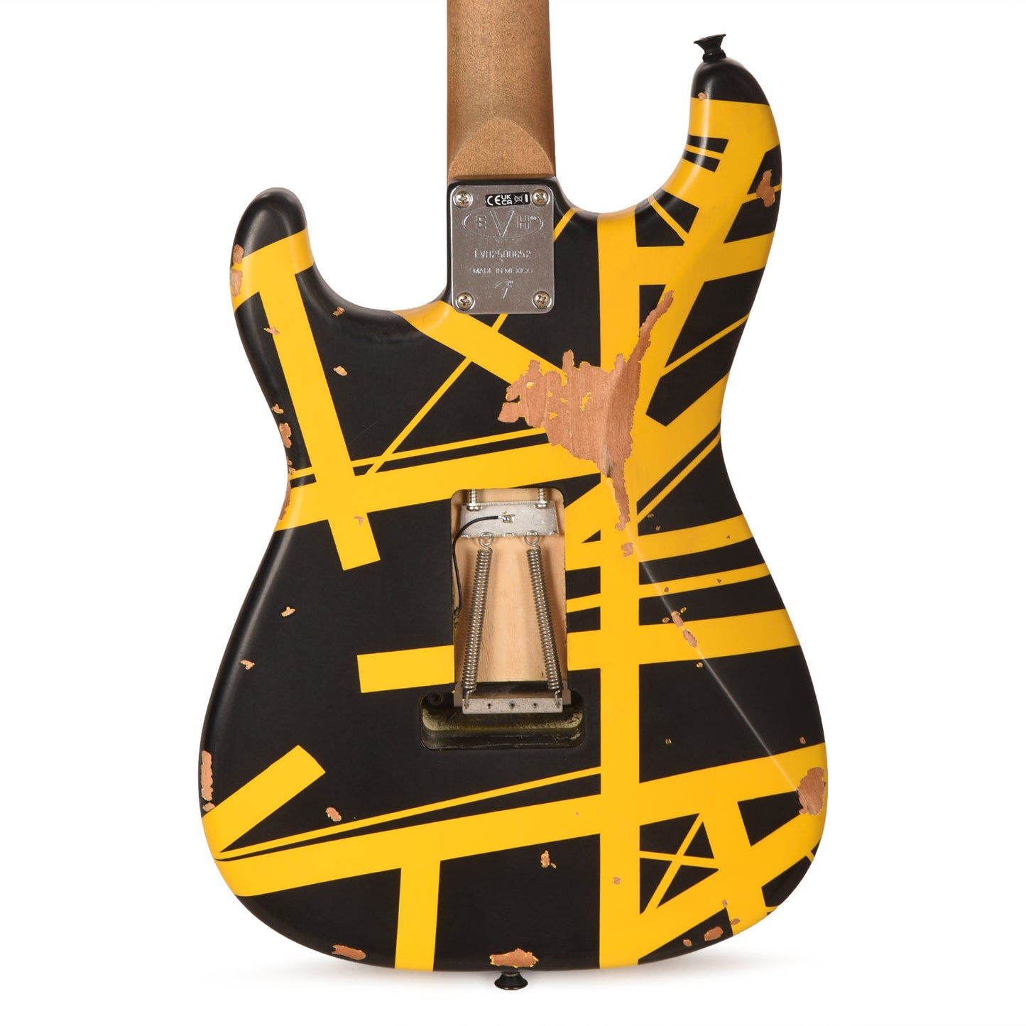 EVH Limited Edition Striped Series Frankenstein Frankie Black w/Yellow Stripes Aged Electric Guitars / Solid Body