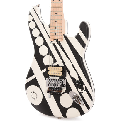 EVH Striped Series Circles White and Black Electric Guitars / Solid Body