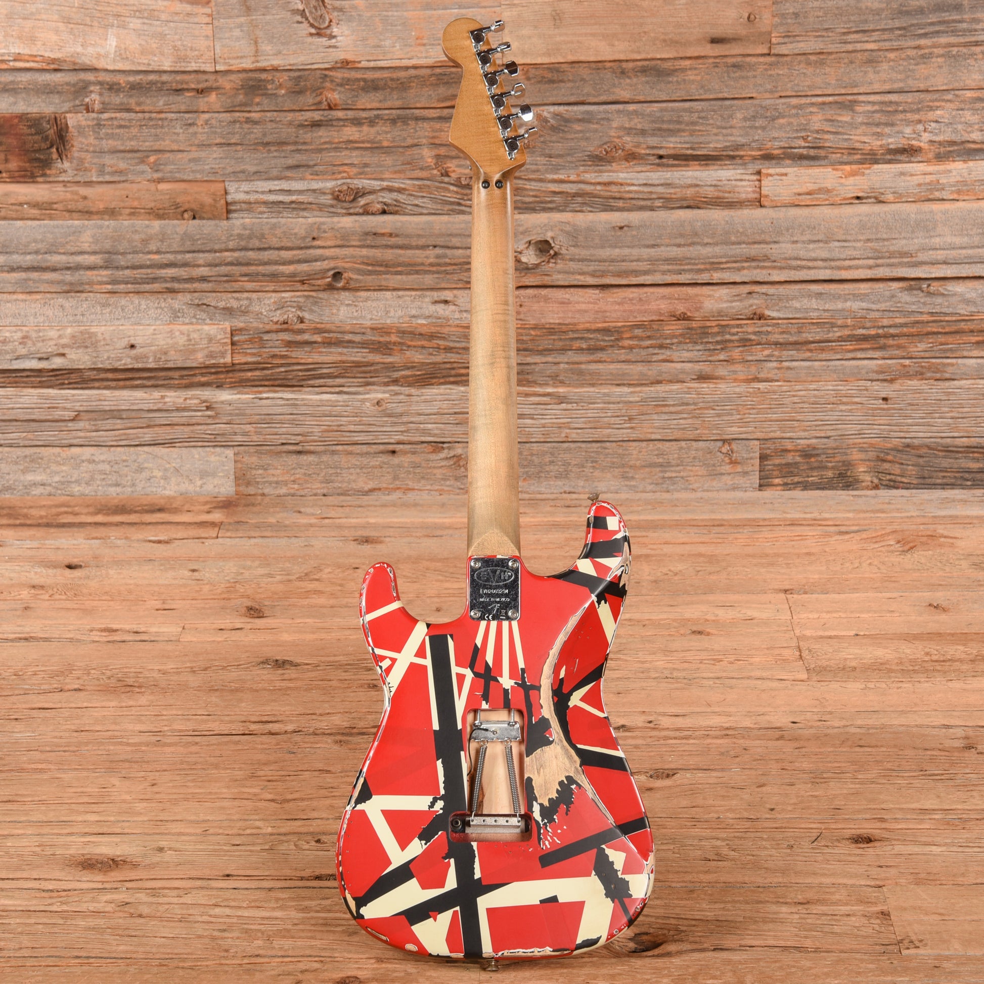 EVH Striped Series Frankie Relic Red / White / Black Stripes 2021 Electric Guitars / Solid Body