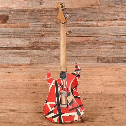 EVH Striped Series Frankie Relic Red / White / Black Stripes 2021 Electric Guitars / Solid Body