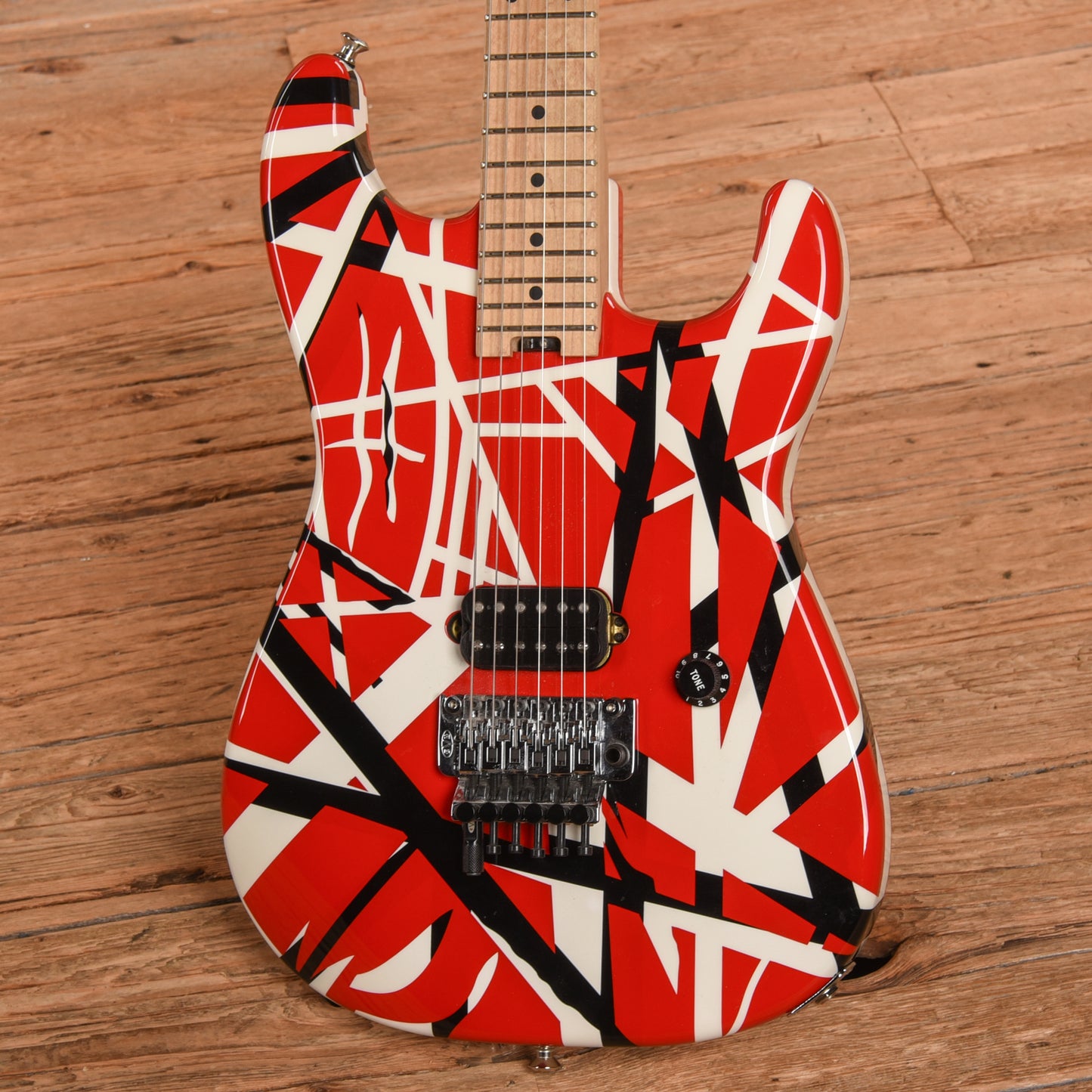 EVH Striped Series Red with Black and White Stripes 2014 Electric Guitars / Solid Body