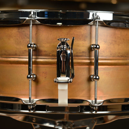 Ludwig 6.5x14 Raw Copper Phonic Snare Drum w/Tube Lugs
