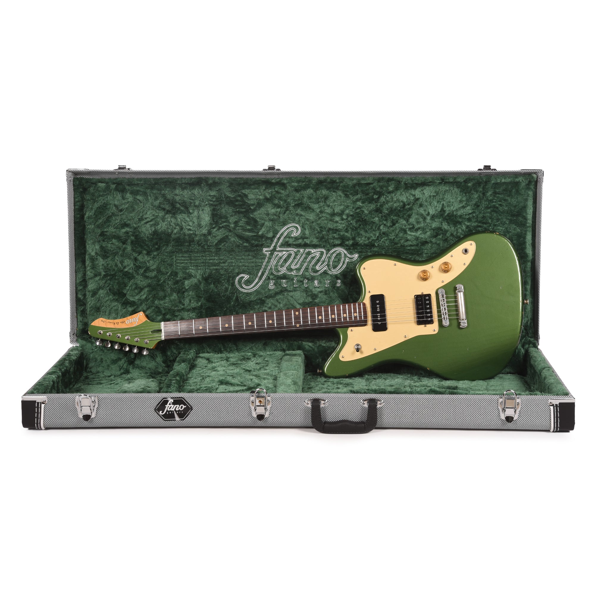 Fano Alt de Facto JM6 Cadillac Green Light Distress w/McNelly Pickups & Stainless Steel Frets Electric Guitars / Solid Body
