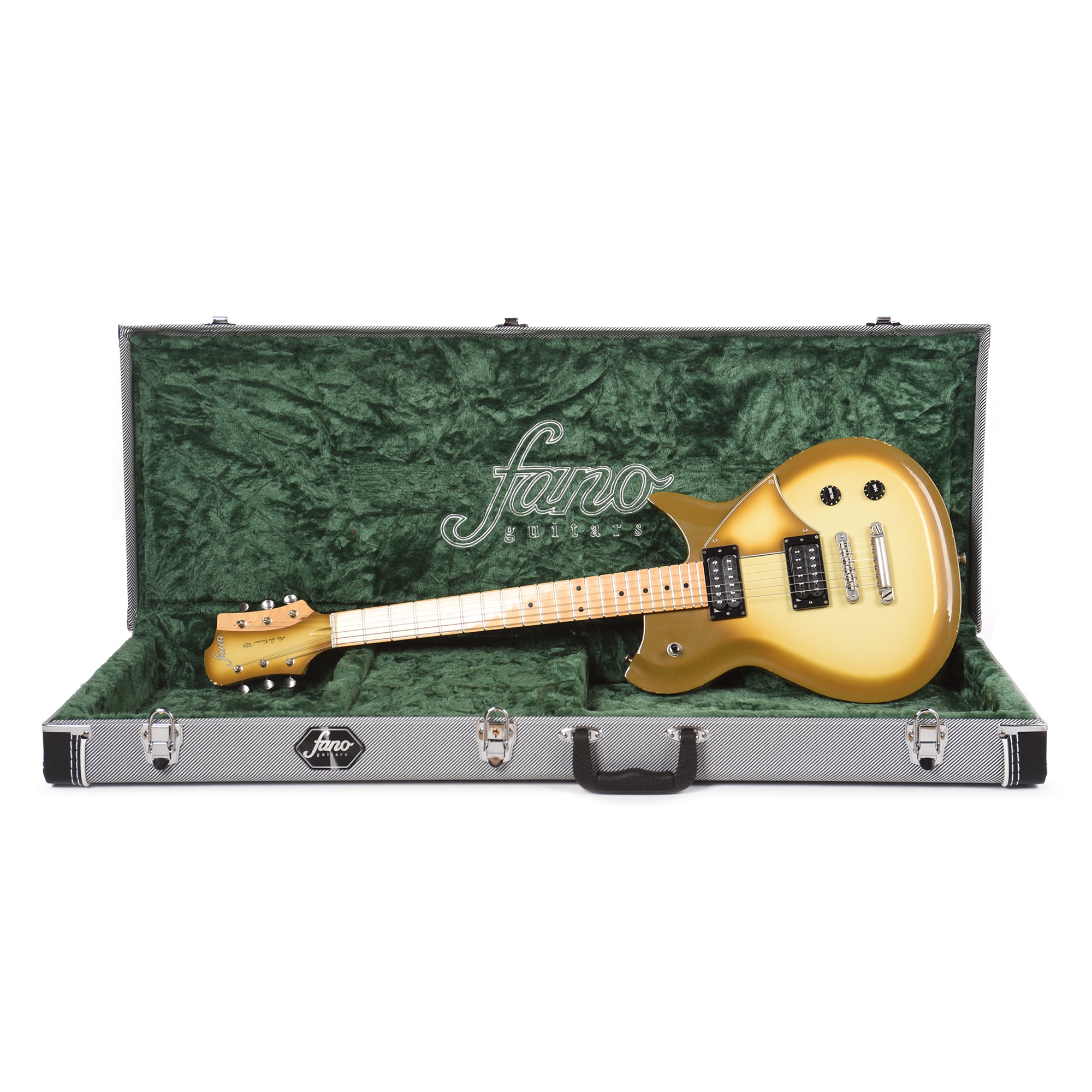 Fano Alt de Facto RB6 Antigua Burst Light Distress w/Mojo Pickups & Stainless Steel Frets Electric Guitars / Solid Body