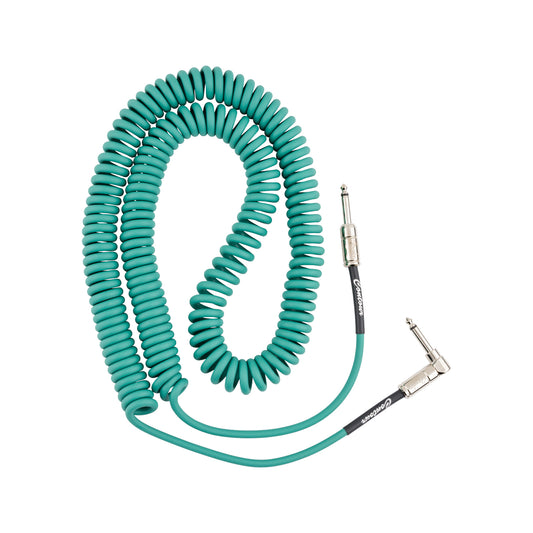 Fender Contour 30' Coiled Cable Sherwood Green Accessories / Cables