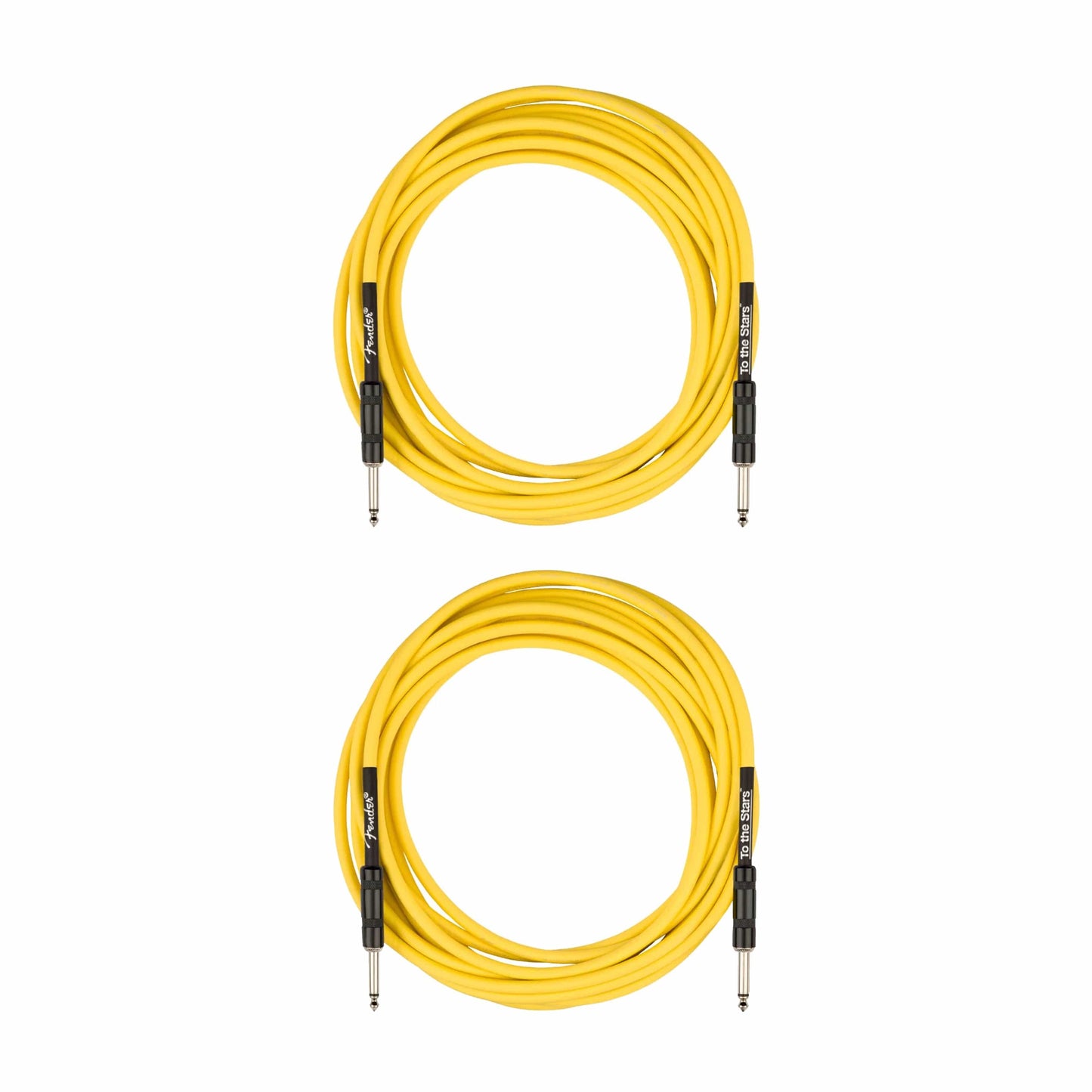 Fender Tom DeLonge 18.6' To The Stars Instrument Cable Graffiti Yellow 2-Pack Bundle Accessories / Cables
