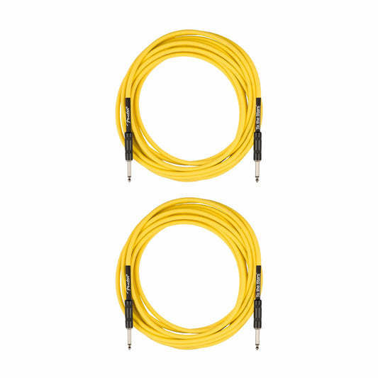 Fender Tom DeLonge 18.6' To The Stars Instrument Cable Graffiti Yellow 2-Pack Bundle Accessories / Cables