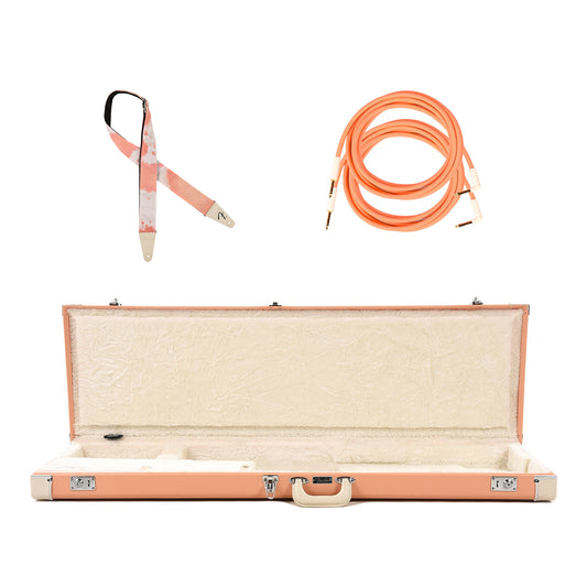 Fender Pacific Peach Case & Accessory Bundle for Precision Bass/Jazz Bass Accessories / Cases and Gig Bags / Bass Cases