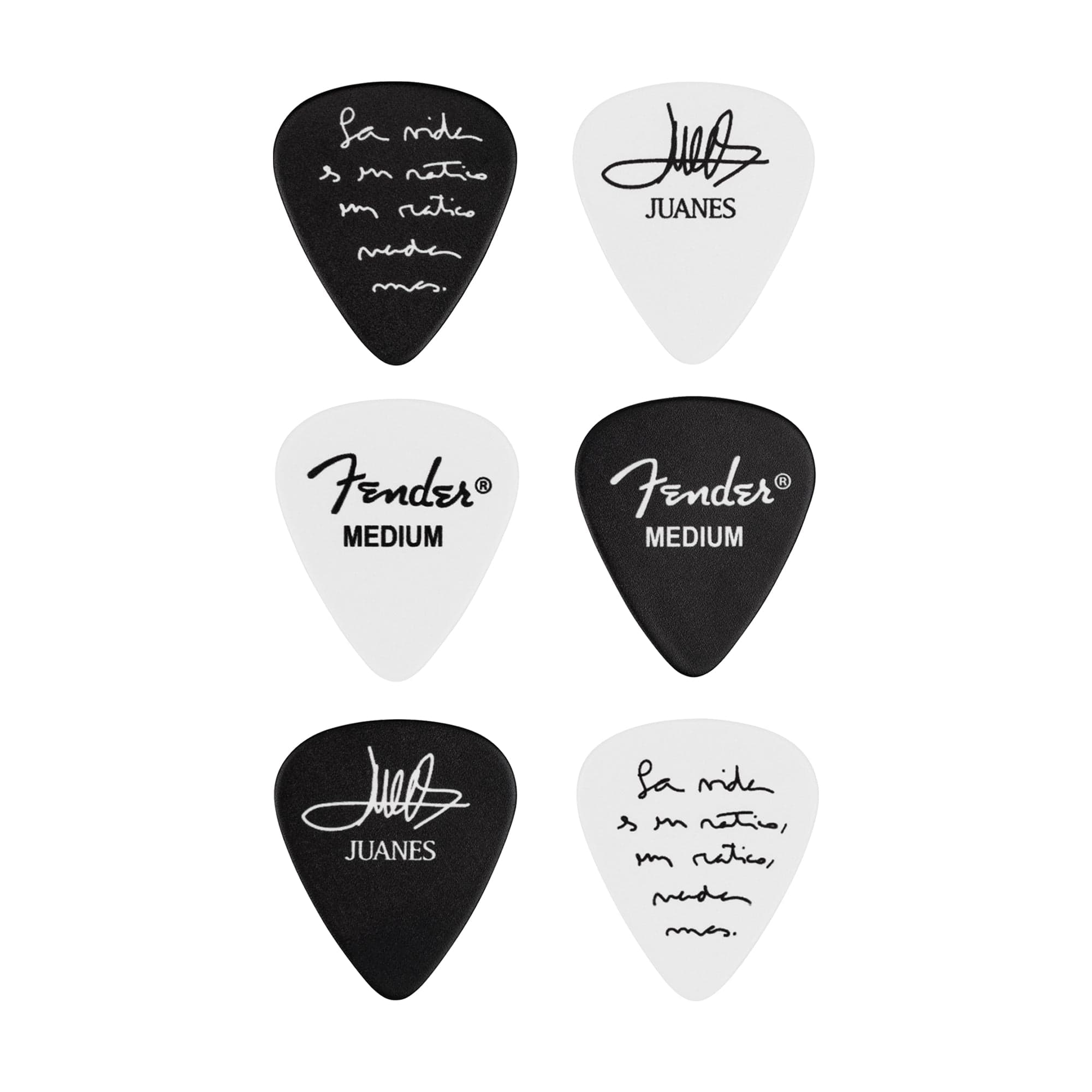 Fender Juanes 351 Celluloid Picks 3 Pack (18) Bundle Accessories / Picks