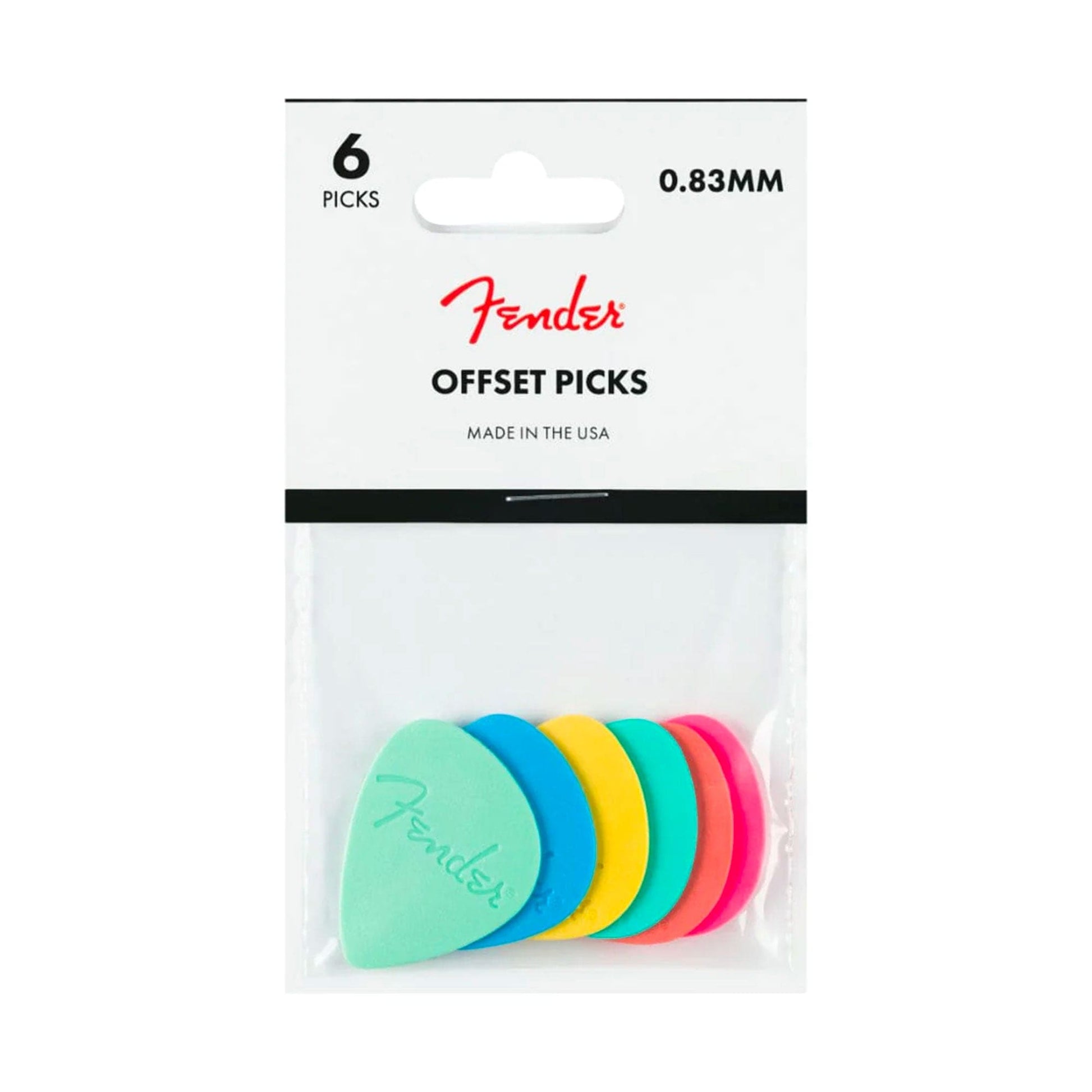 Fender Offset Picks Multi-Color (6) Accessories / Picks