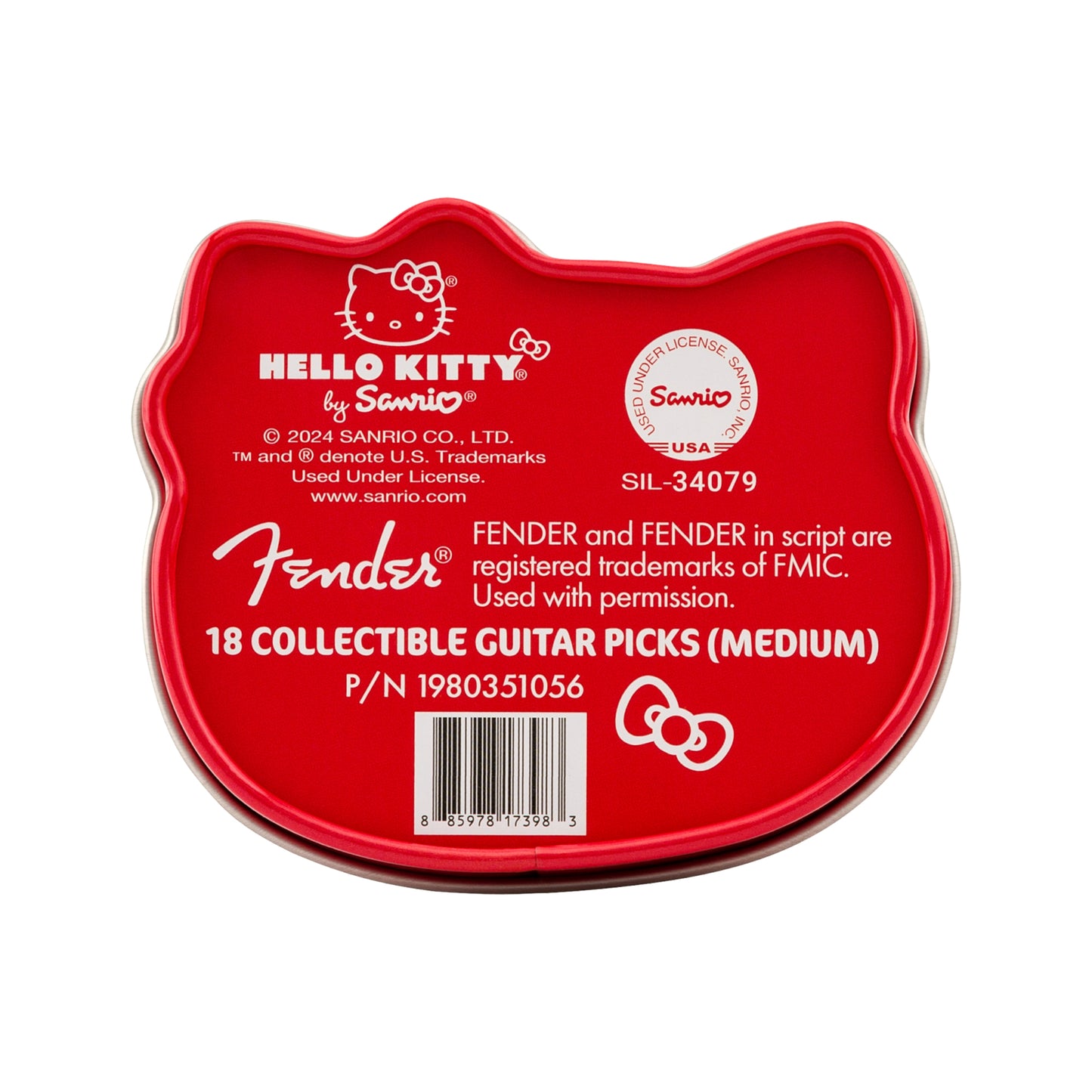 Fender x Hello Kitty Pick Tin 18-Pack Accessories / Picks
