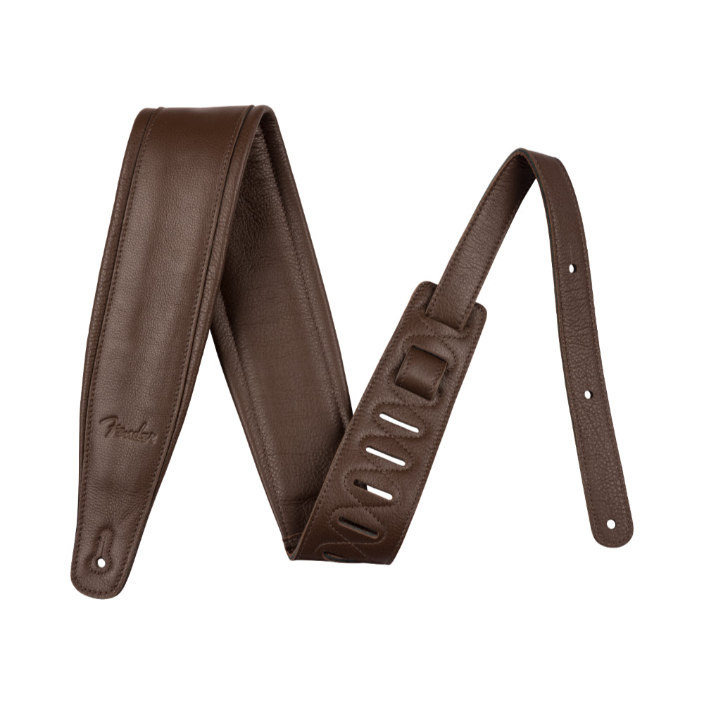 Fender 3.5" Premium Leather Strap Brown Accessories / Straps
