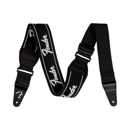 Fender Swell Neoprene Logo Strap Running Logo Black 2.5" Accessories / Straps