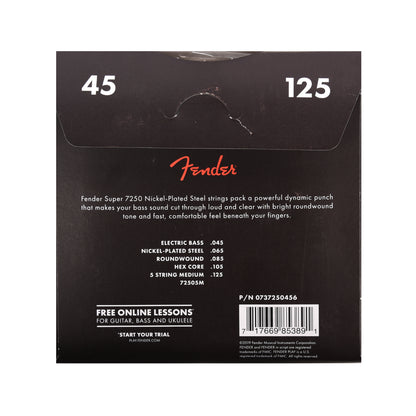 Fender 7250-5M Pure Nickel Round Wound Medium 45-125 Accessories / Strings / Bass Strings