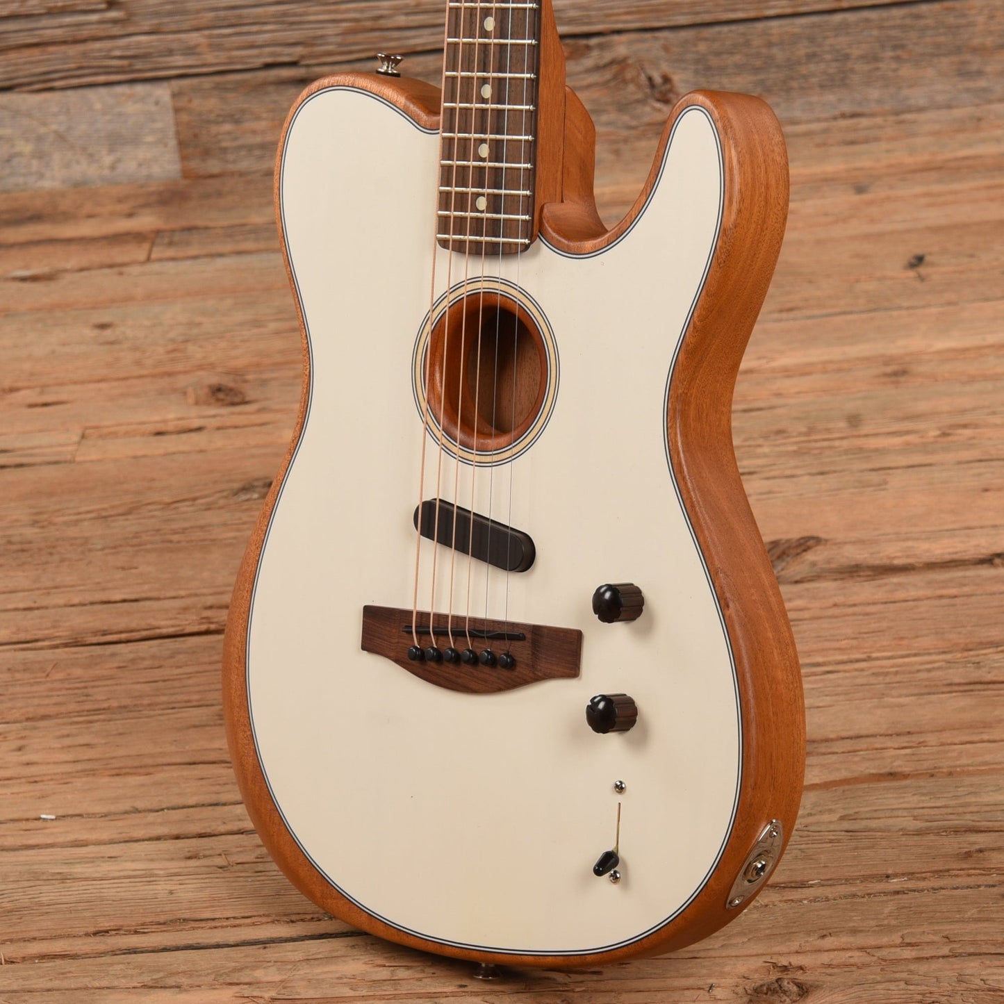 Fender Acoustasonic Player Telecaster Arctic White 2022 Acoustic Guitars / Built-in Electronics