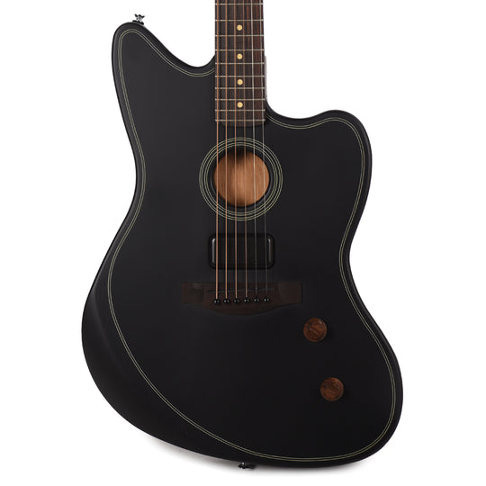 Fender Acoustasonic Standard Jazzmaster Black Acoustic Guitars / Built-in Electronics