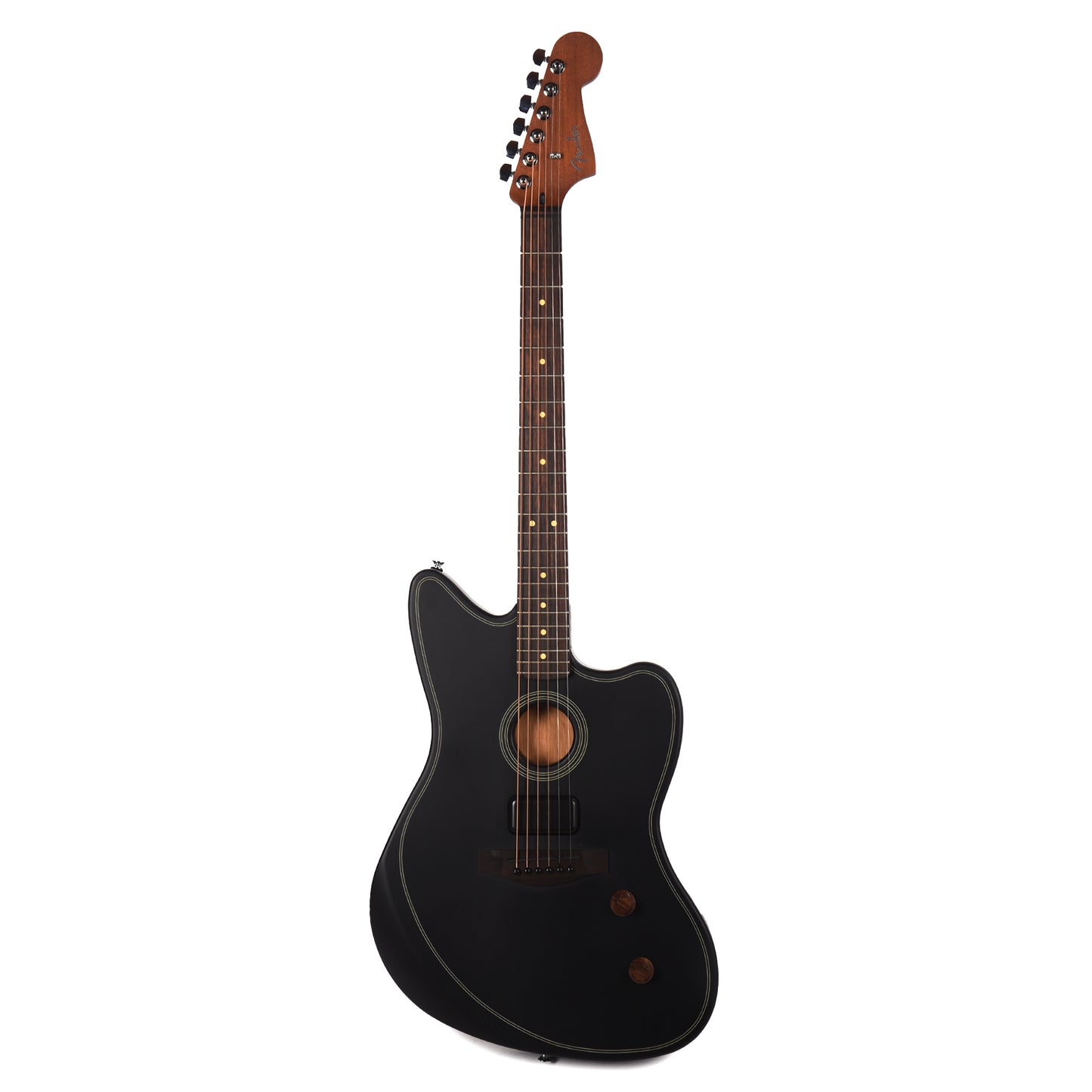 Fender Acoustasonic Standard Jazzmaster Black Acoustic Guitars / Built-in Electronics