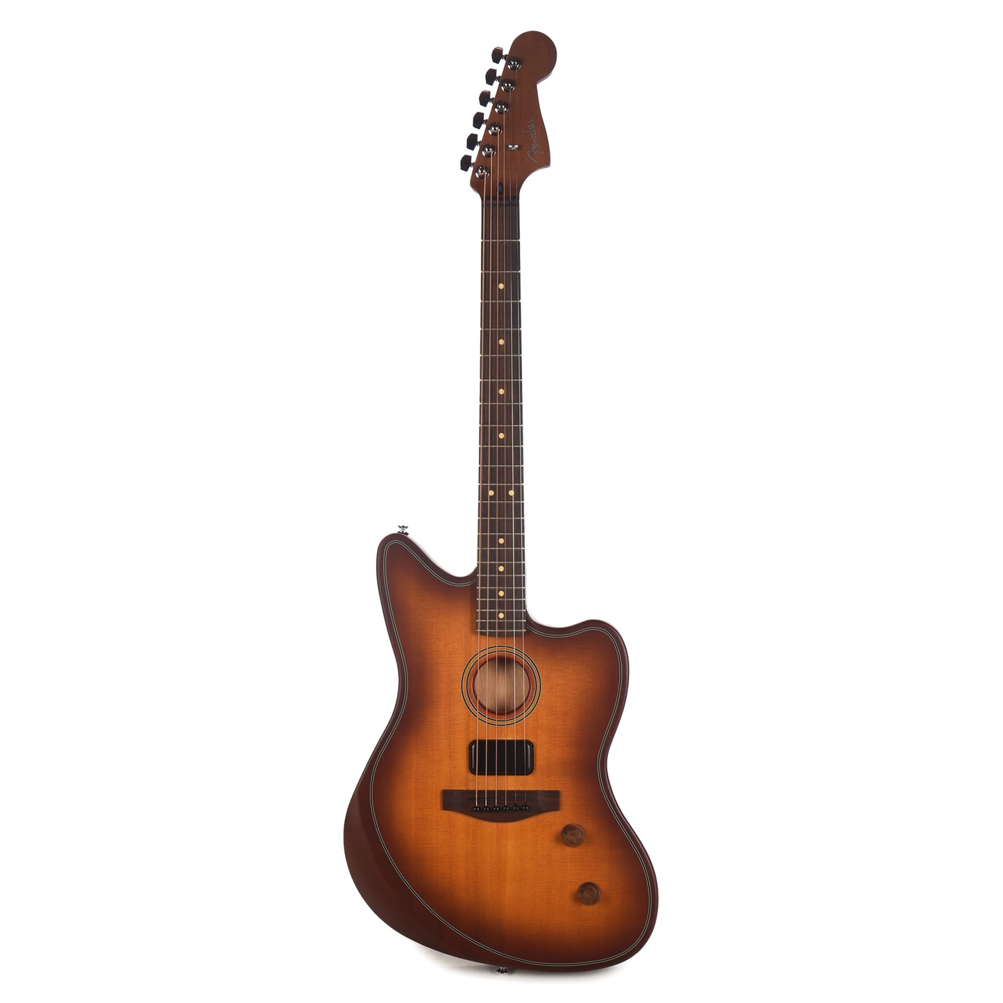 Fender Acoustasonic Standard Jazzmaster Honey Burst Acoustic Guitars / Built-in Electronics