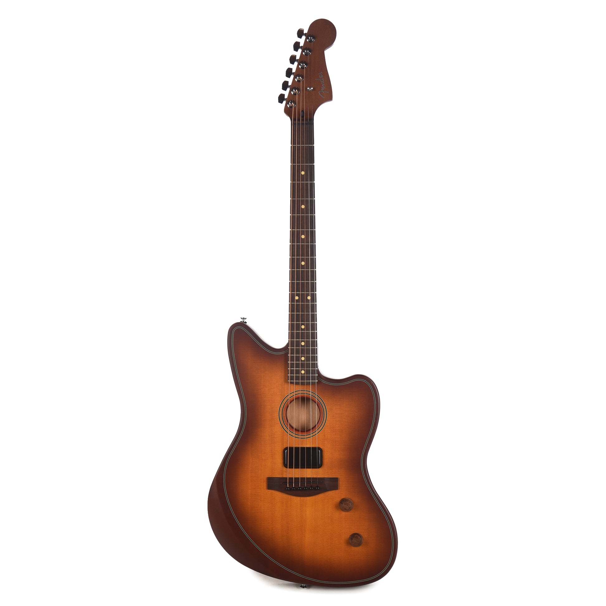 Fender Acoustasonic Standard Jazzmaster Honey Burst Acoustic Guitars / Built-in Electronics