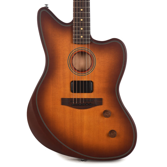 Fender Acoustasonic Standard Jazzmaster Honey Burst Acoustic Guitars / Built-in Electronics