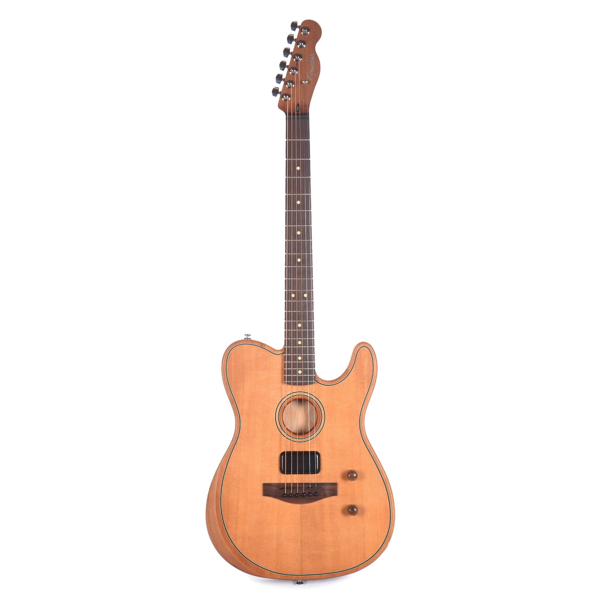 Fender Acoustasonic Standard Telecaster Aged Natural Acoustic Guitars / Built-in Electronics