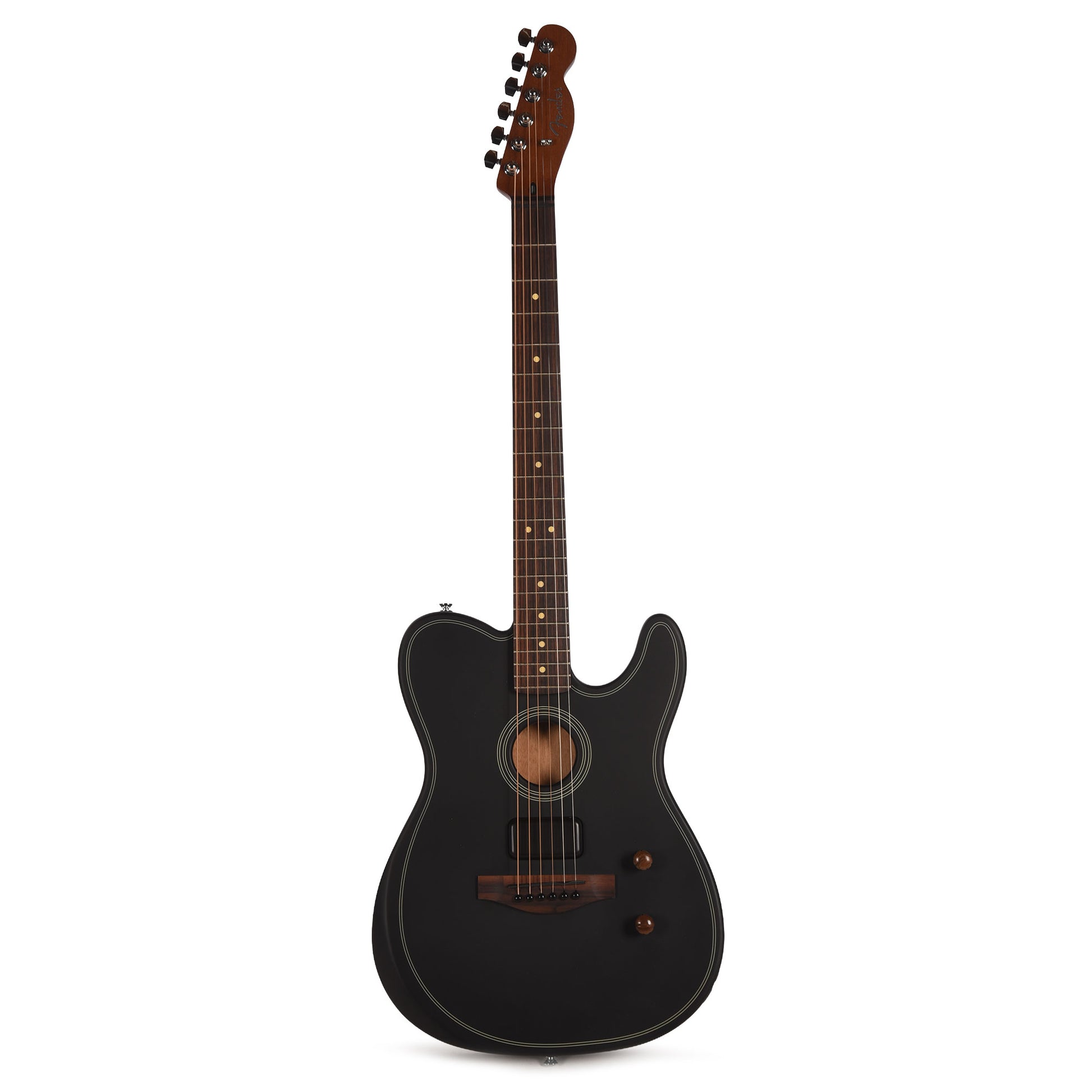 Fender Acoustasonic Standard Telecaster Black Acoustic Guitars / Built-in Electronics