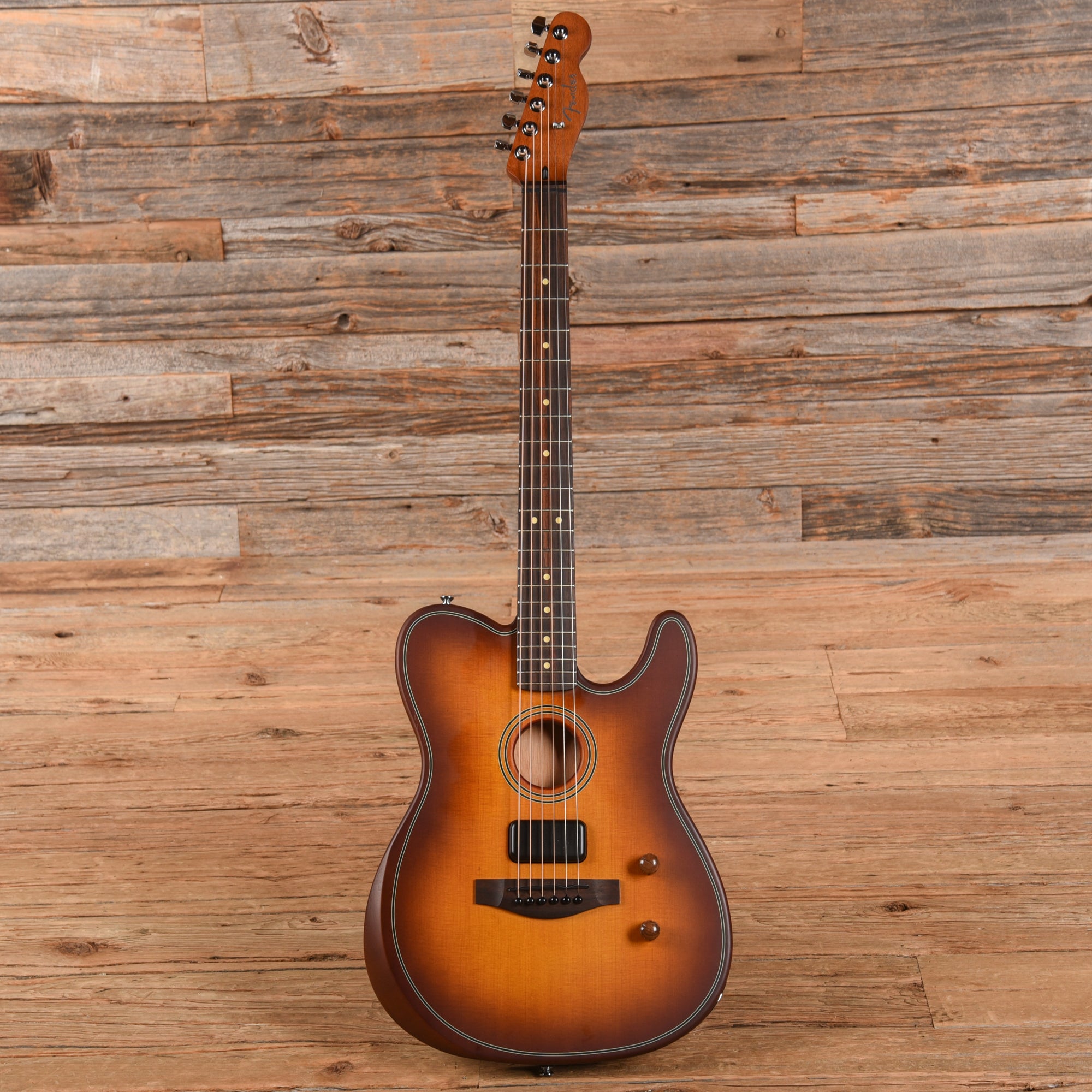 Fender Acoustasonic Standard Telecaster Sunburst Acoustic Guitars / Built-in Electronics