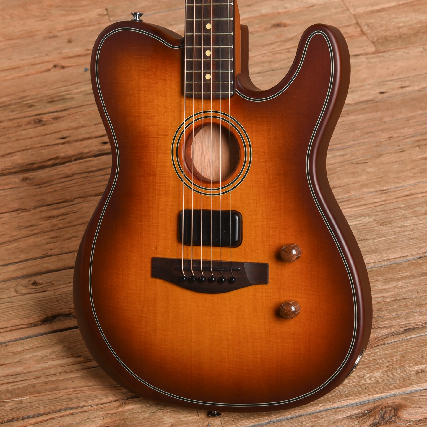 Fender Acoustasonic Standard Telecaster Sunburst Acoustic Guitars / Built-in Electronics