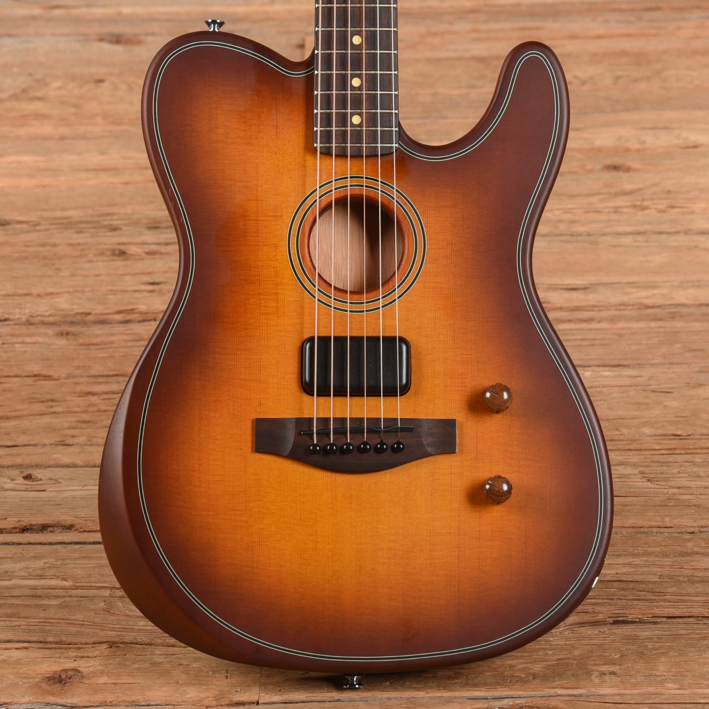 Fender Acoustasonic Standard Telecaster Sunburst Acoustic Guitars / Built-in Electronics