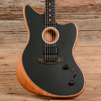 Fender American Acoustasonic Jazzmaster Black 2022 Acoustic Guitars / Built-in Electronics