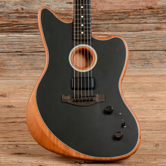 Fender American Acoustasonic Jazzmaster Black 2022 Acoustic Guitars / Built-in Electronics