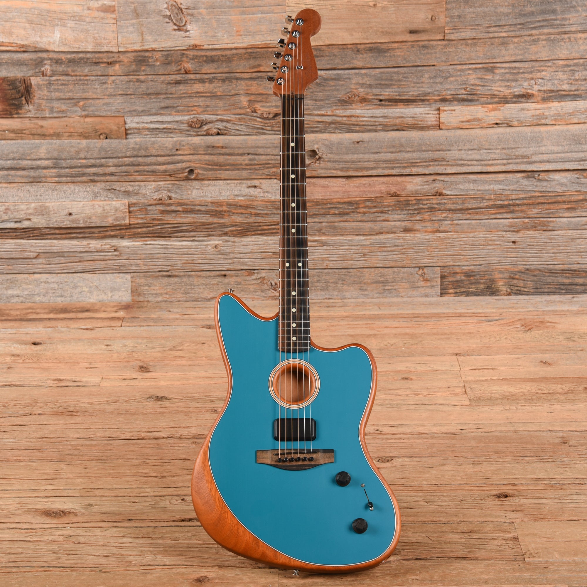 Fender American Acoustasonic Jazzmaster Ocean Turquoise 2021 Acoustic Guitars / Built-in Electronics