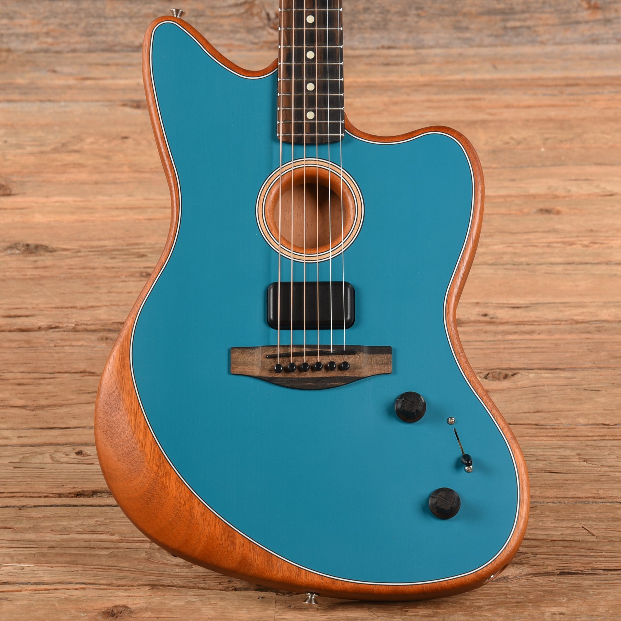Fender American Acoustasonic Jazzmaster Ocean Turquoise 2021 Acoustic Guitars / Built-in Electronics