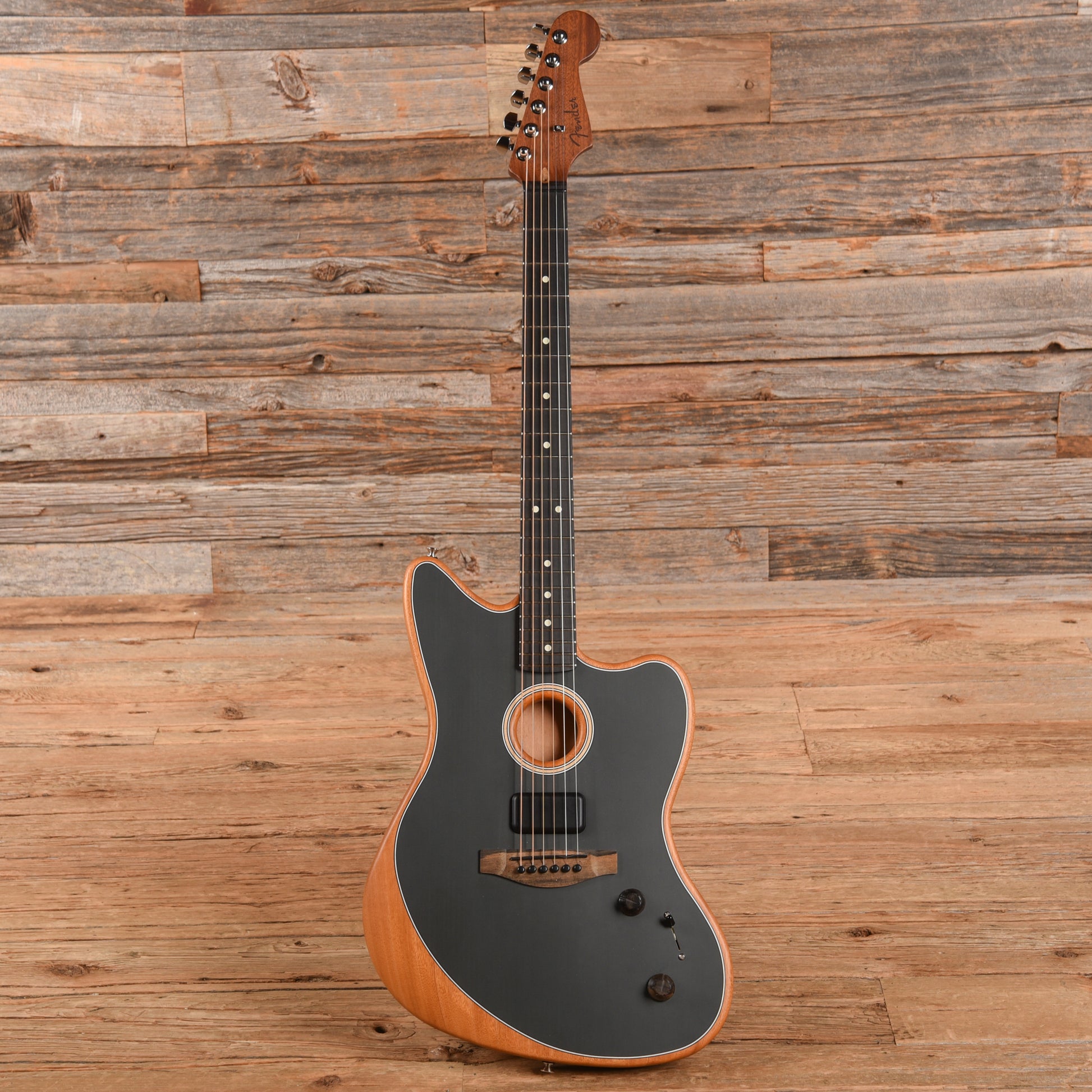 Fender American Acoustasonic Jazzmaster Tungsten 2021 Acoustic Guitars / Built-in Electronics