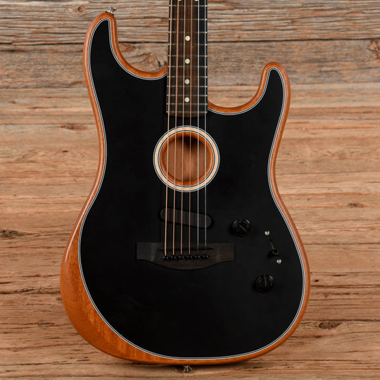 Fender American Acoustasonic Stratocaster Black 2022 Acoustic Guitars / Built-in Electronics